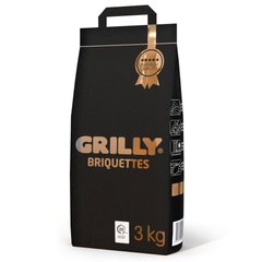 Charcoal briquettes PREMIUM "GRILLY", 3 kg