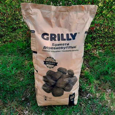 Charcoal briquettes "GRILLY", 10 kg