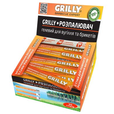 Lighter gel in sticks GRILLY 30 pcs/pack