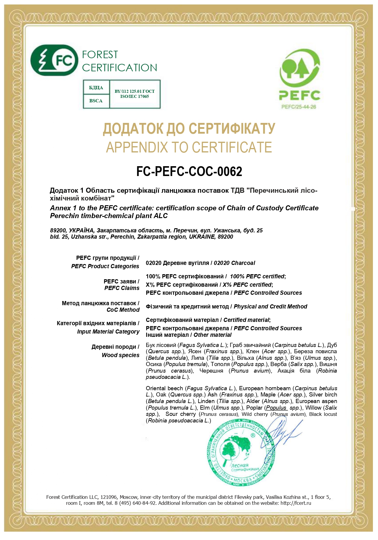 сертифікат виробництва грилі 